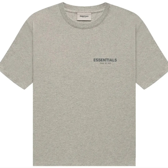 Fear of God Other - FOG Essentials FW21 Chest Reflective Logo Heather Oatmeal Tee